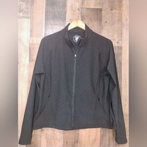 Asics Black Full-Zip Women's Athletic Jacket Size XL